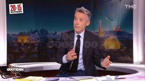 Enormous explosion in Druzhkovka tonight caught live on a French TV channel