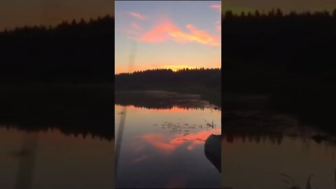 Beautiful evening on the lake