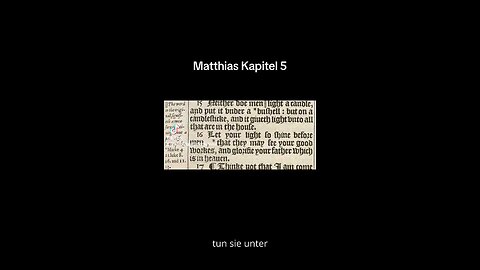 Matthäus Kapitel 5
