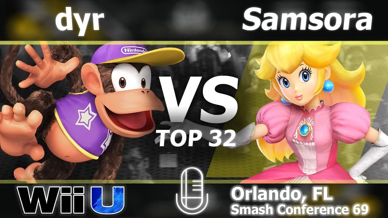 MVG|dyr (Diddy Kong) vs. Samsora (Peach) - Top 32 Smash Wii U - SC:69