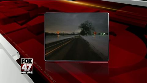 Saran wrap stretched across road