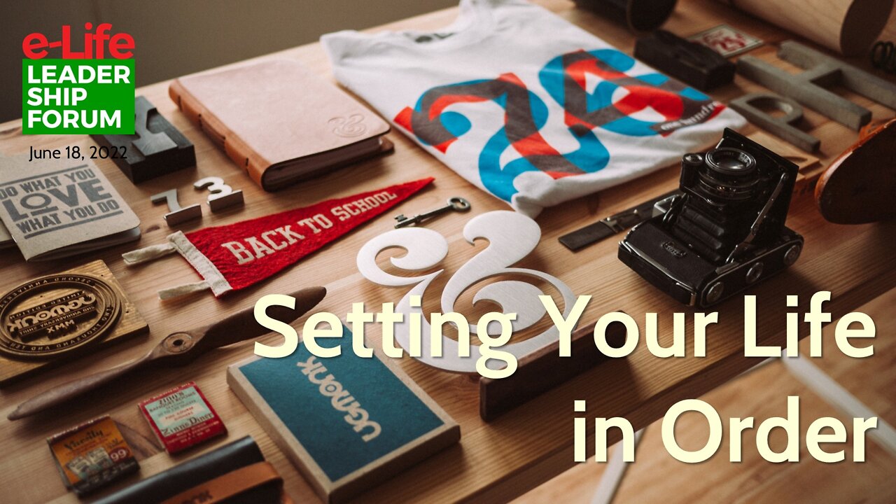 [Tagalog-English] Setting Your Life in Order