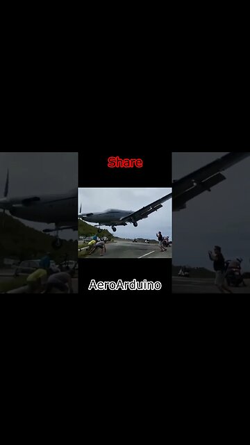 Pilot Avoided Hitting People - Most Dangerous Runway Landing #Aviation #Avgeeks #AeroArduino