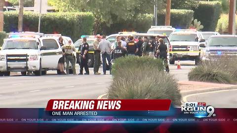 One suspect in custody, one still outstanding in shooting near Tucson airport