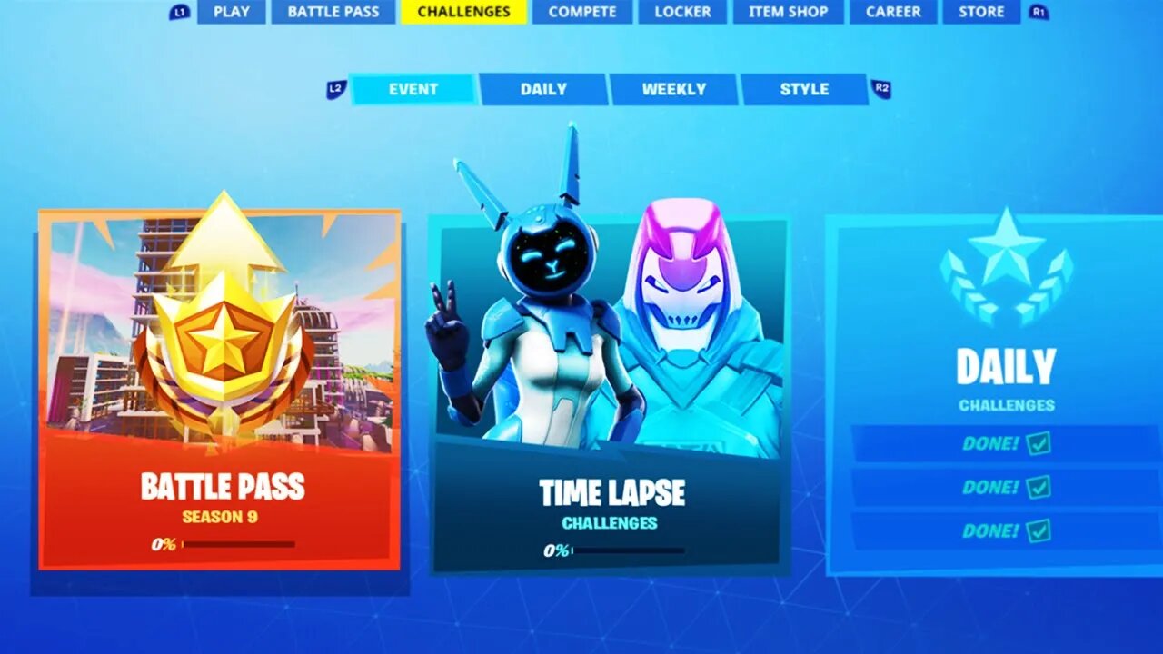 The FREE SEASON 9 BATTLE PASS in Fortnite! (SEASON 9 CHALLENGES)