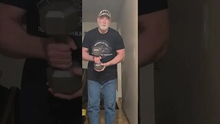 Overhead Triceps or Back Curls. Crazy 🤪 old man