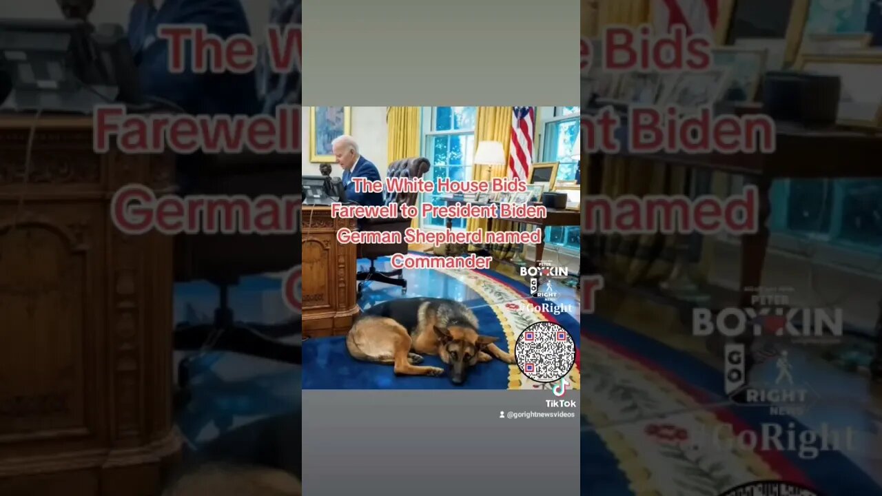 The White House Bids Farewell to President Biden German Shepherd named Commander