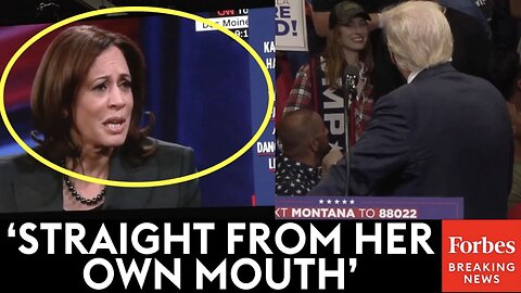 Trump Plays Clips Of Harris's Past Statements