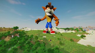 Minecraft Crash Bandicoot Build Schematic