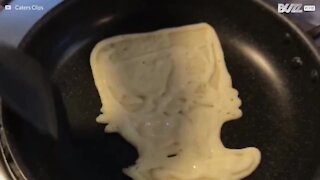 Chef ricrea personaggi con i pancake dopo l'incidente di Fukushima