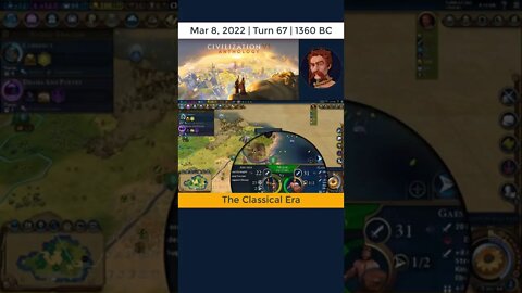 #oneturnadaychallenge #civ6 – Turn 67 - THE CLASSICAL WAR! #shorts