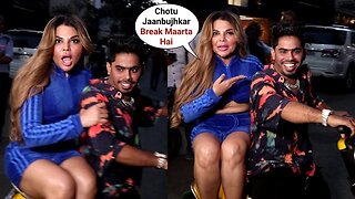 Rakhi Sawant ने लिए Chotu Pandey के Bike पे मज्जे😜