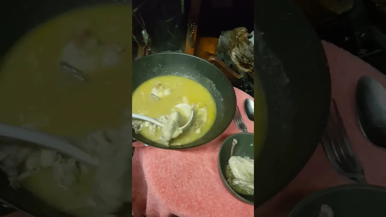 Chicken wing soup , Man cave style :)