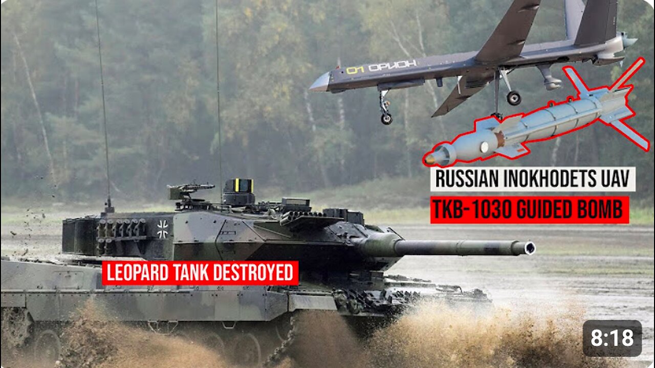⚔ 🇷🇺 Russia Proves Its Power! A Russian Orion drone annihilates a Leopard tank in battle.