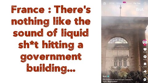 There's nothing like the sound of liquid sh"t hitting a government building.