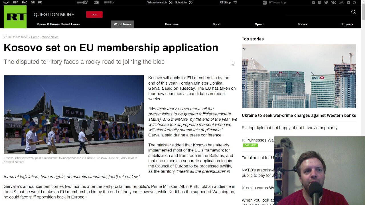 Kosovo set on EU membership application