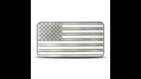10 oz SilverTowne American Flag Silver Bar #011