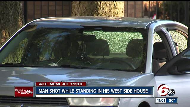 Man shot while standing in his house on Indy's West Side