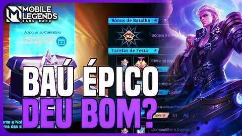 O BAÚ DE SKIN ÉPICA CHEGOU, VEIO BOM? | MLBB