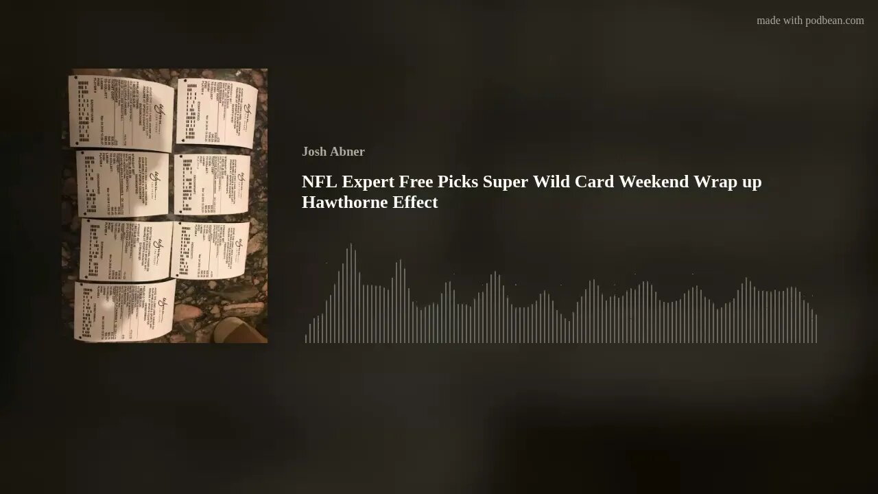 NFL Expert Free Picks Super Wild Card Weekend Wrap up Hawthorne Effect