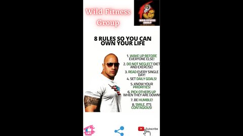 🔥8 rules so you can own your life🔥#fitness🔥#wildfitnessgroup🔥#shorts🔥