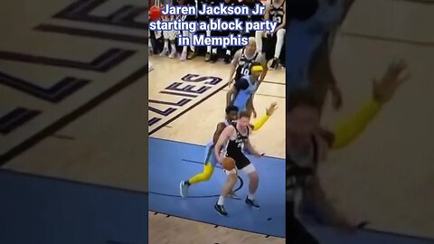 Jaren Jackson Jr starting a Block Party in Memphis! #nba #shorts #jarenjacksonjr