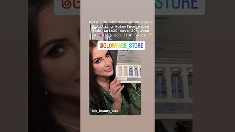 Sale GlowFace.Store Anti-aging Korean Skincare 30% code Lois30 #2023 #loisbeautyluxe #beauty #tips