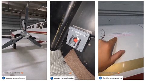 CHEM TRAIL Pilot blows whistle and shows his plane rigged for spraying