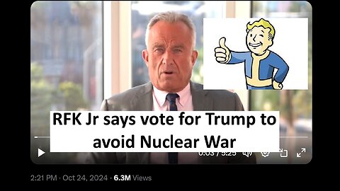 RFK Jr says vote for Trump to avoid nuclear war