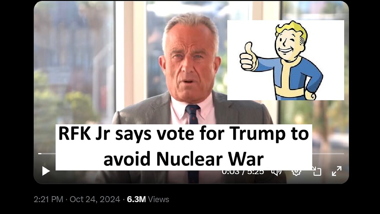 RFK Jr says vote for Trump to avoid nuclear war