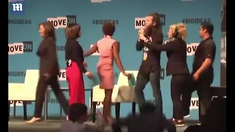 Kamala Harris got her microphone snatched by some leftist protester and FLED the stage