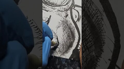 #drawing some Frog G! #shorts #inking #staticx #art #indiecomics #comics #microns