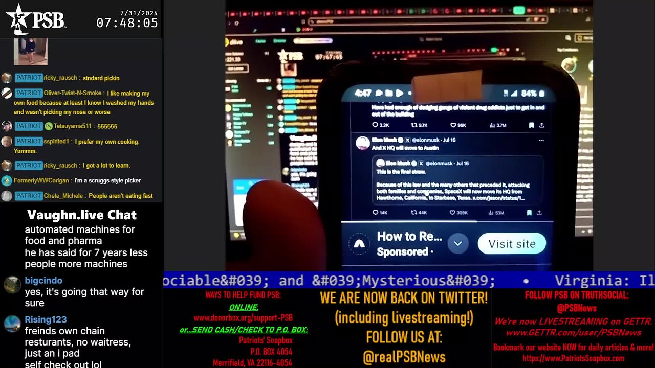 2024-07-31 07:41 EDT - Patriots Soapbox AM: with MykelJaye