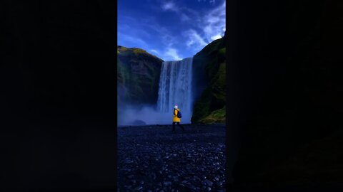 Chasing waterfalls at Skógafoss in Iceland