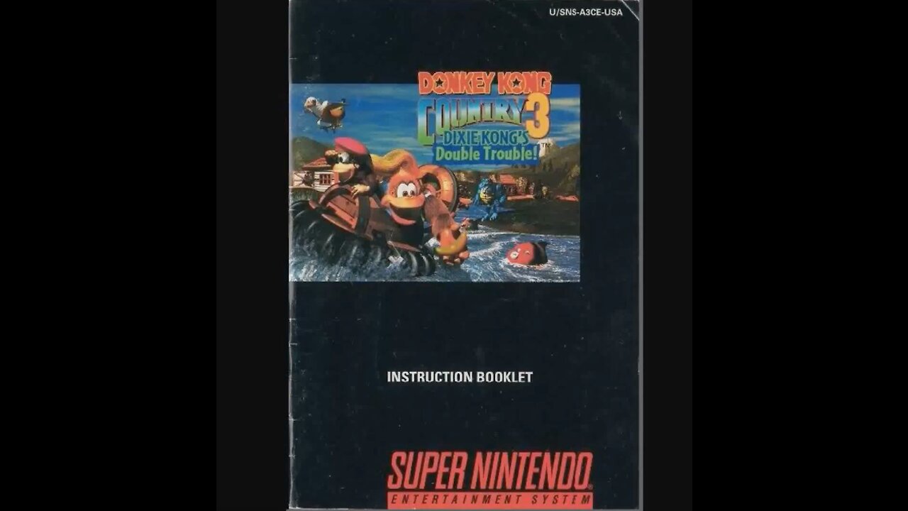 Donkey Kong Country 3 Dixie Kong's DT - Game Manual (SNES) (Instruction Booklet)