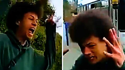 Psychotic Breakdown at Bus Station CAUGHT ON CAMERA