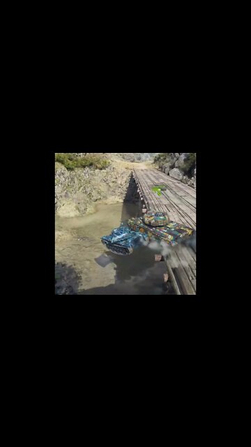 #fan #wot #worldoftanks #shorts WoT Обгон по встречке на мосту