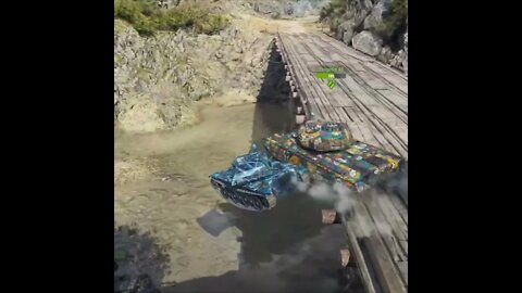 #fan #wot #worldoftanks #shorts WoT Обгон по встречке на мосту