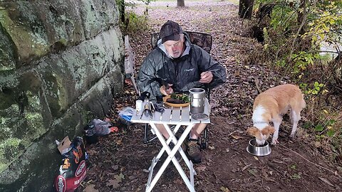 Camping in heavy rain from Hurricane Helene