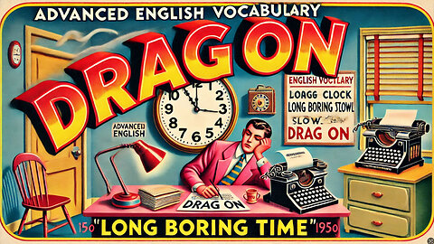 Vocabulary and Pronunciation "DRAG ON" Advanced English