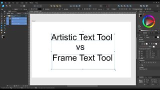 Artistic Text Tool vs Frame Text Tool - Affinity Designer