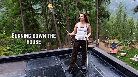 Finishing the Flat Roof | Building An Off Grid Home In The Mountains