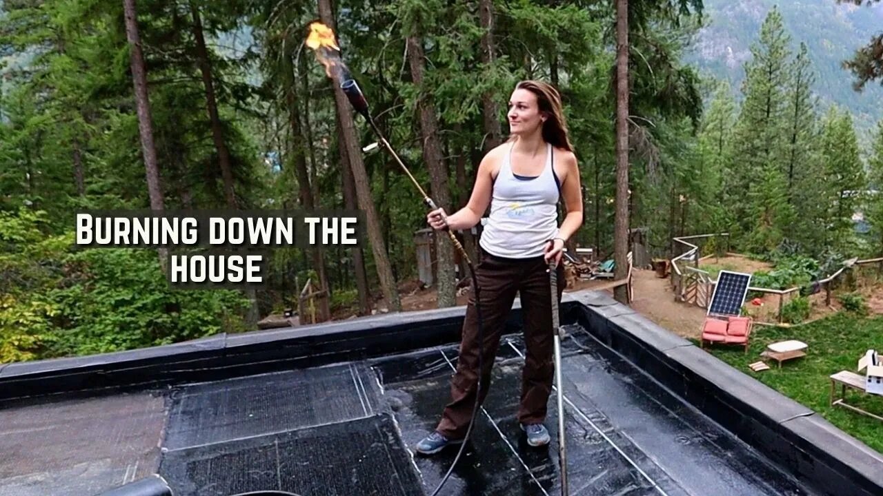 Finishing the Flat Roof | Building An Off Grid Home In The Mountains