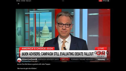 James Carville blows a gasket.