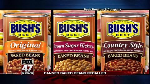 Three types of Bush's Baked Beans recalled for possible contamination