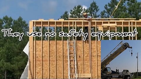 One Crane And For Amish ￼Guys shop build #hedgehogshomestead #AmishCarpenters￼