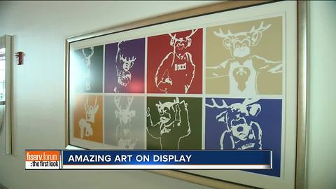 Fiserv Forum is decorated in local art