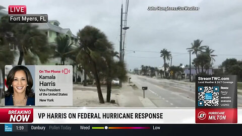 Kamala To The Weather Channel On Hurricane Milton: Don't Call It A Cat 4…It's As Damaging As A Cat 5