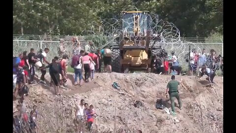 Mayorkas' invader assistance agents use forklift to help invaders breach the border