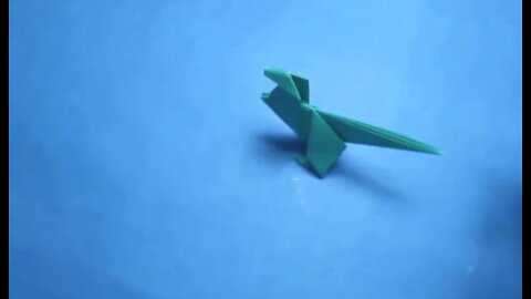 Make yourself origami paper folding dinosaur